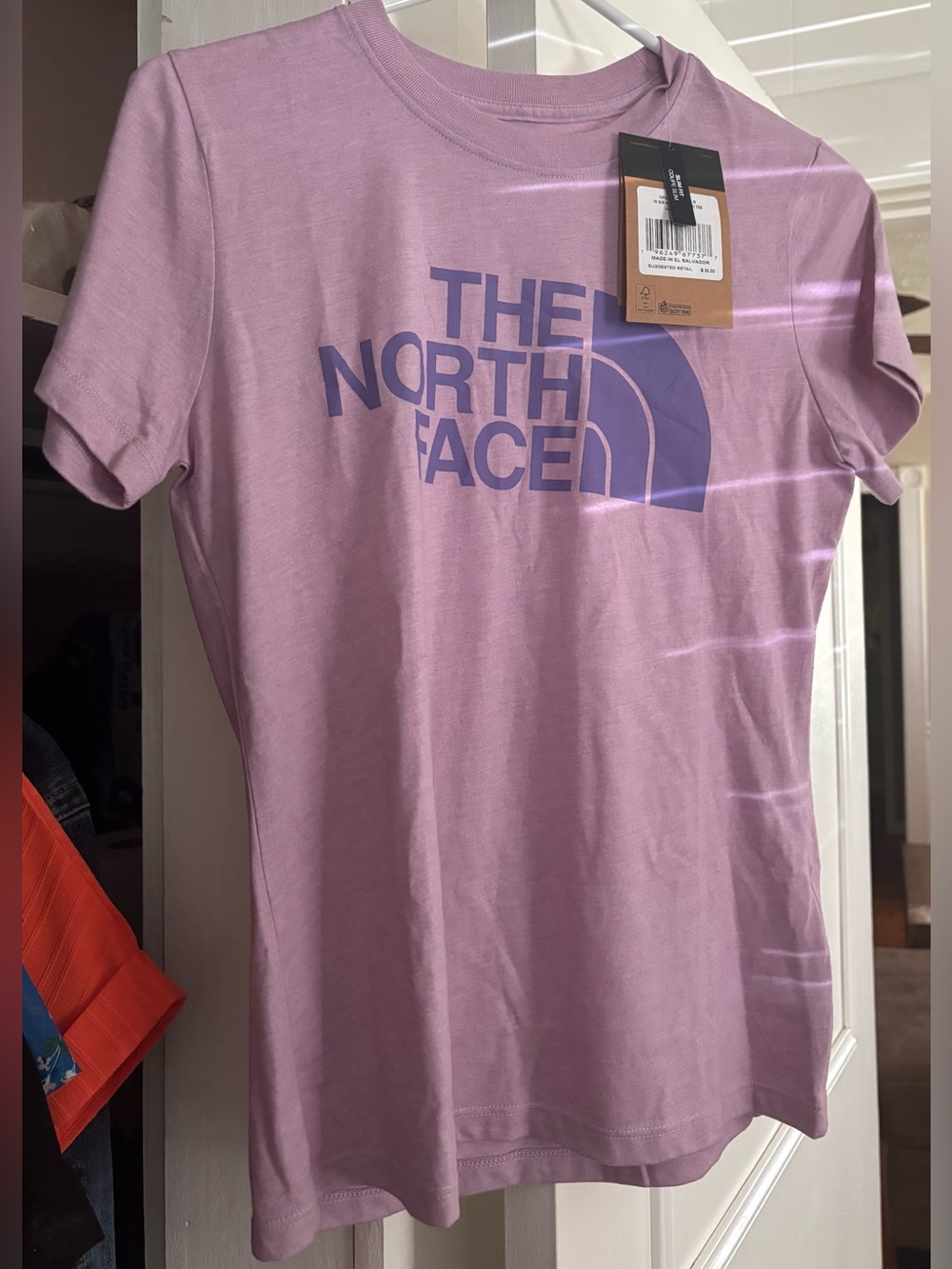 The North Face Lilac Tee with Purple Logo